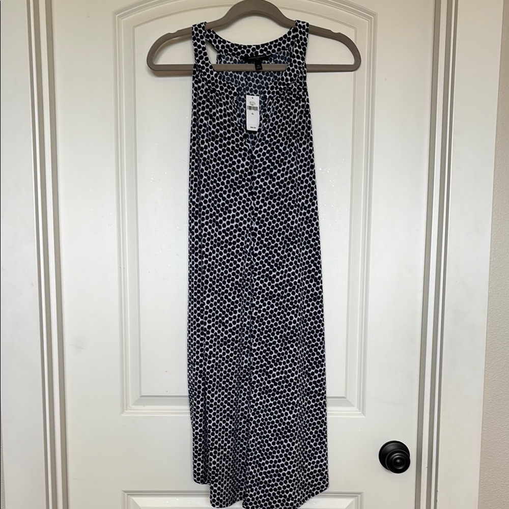 Navy blue and White Patterned Sundress